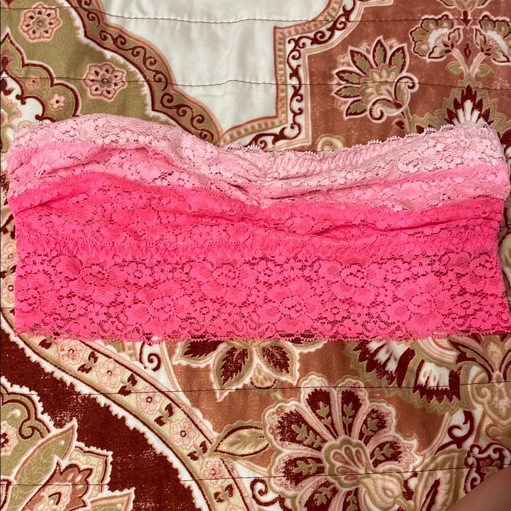 Vibrant Pink Lace Bandeau
